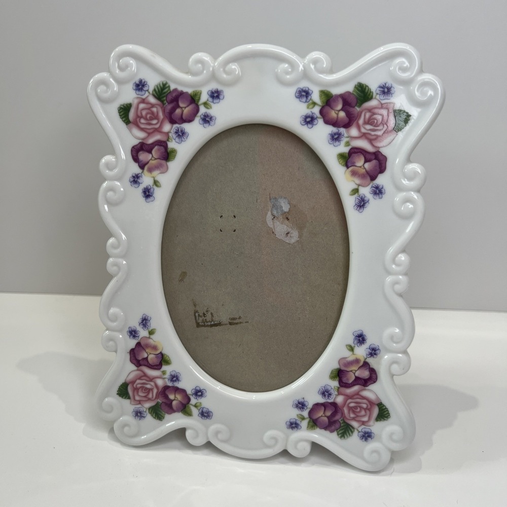 Vintage 1993 San Francisco Music Box Floral Picture Frame Music Box Works